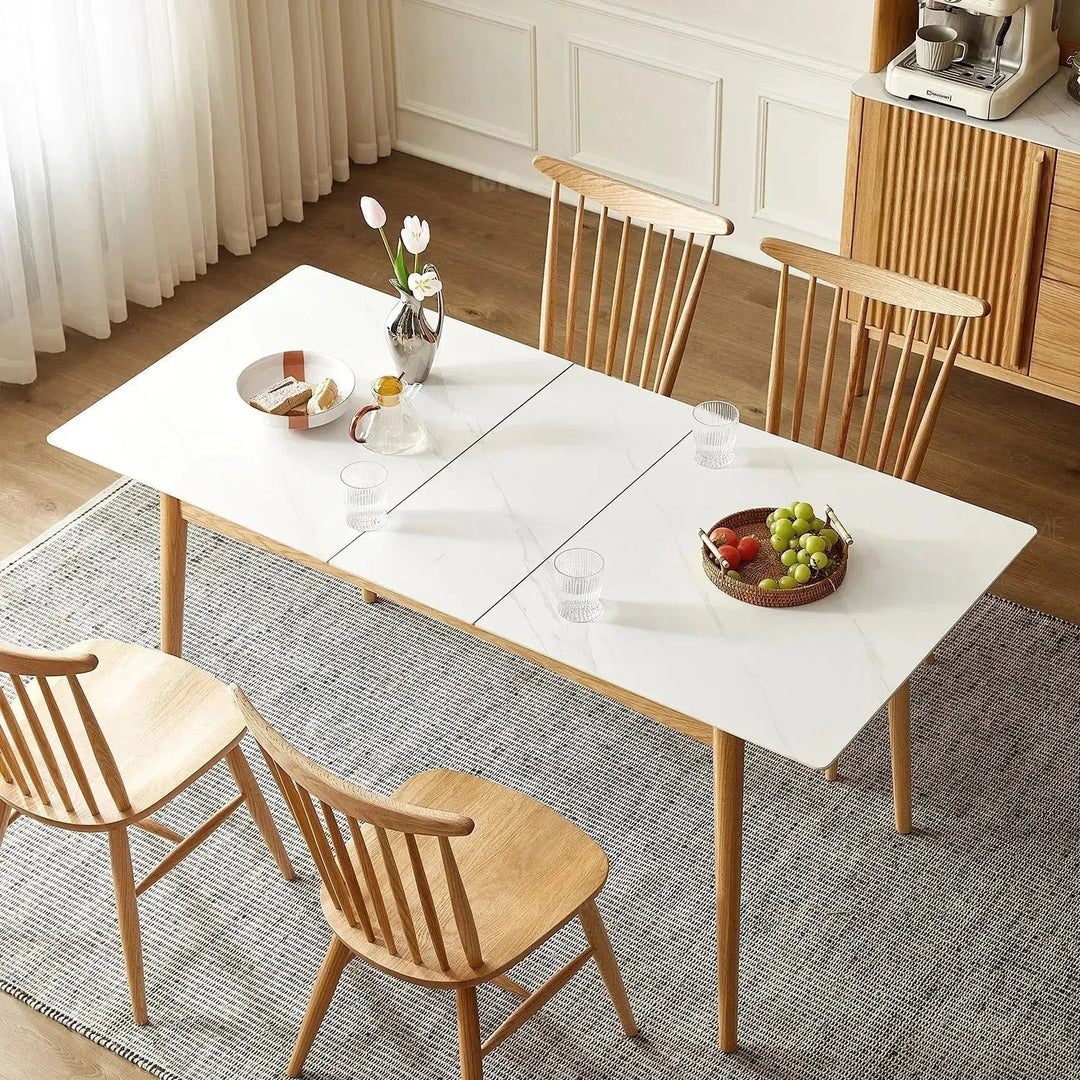 Scandinavian Extendable Sintered Stone Dining Table GRACEFUL CHARM