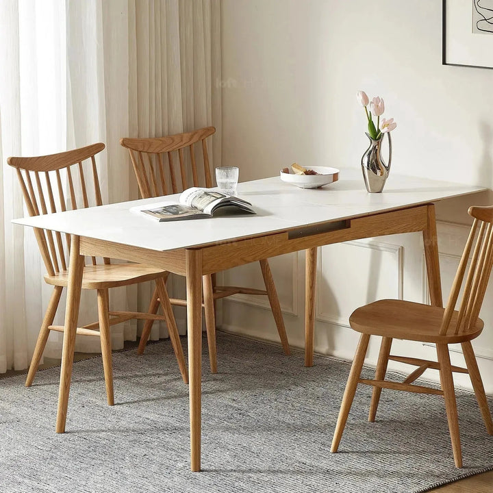 Scandinavian Extendable Sintered Stone Dining Table GRACEFUL CHARM