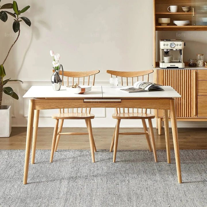 Scandinavian Extendable Sintered Stone Dining Table GRACEFUL CHARM