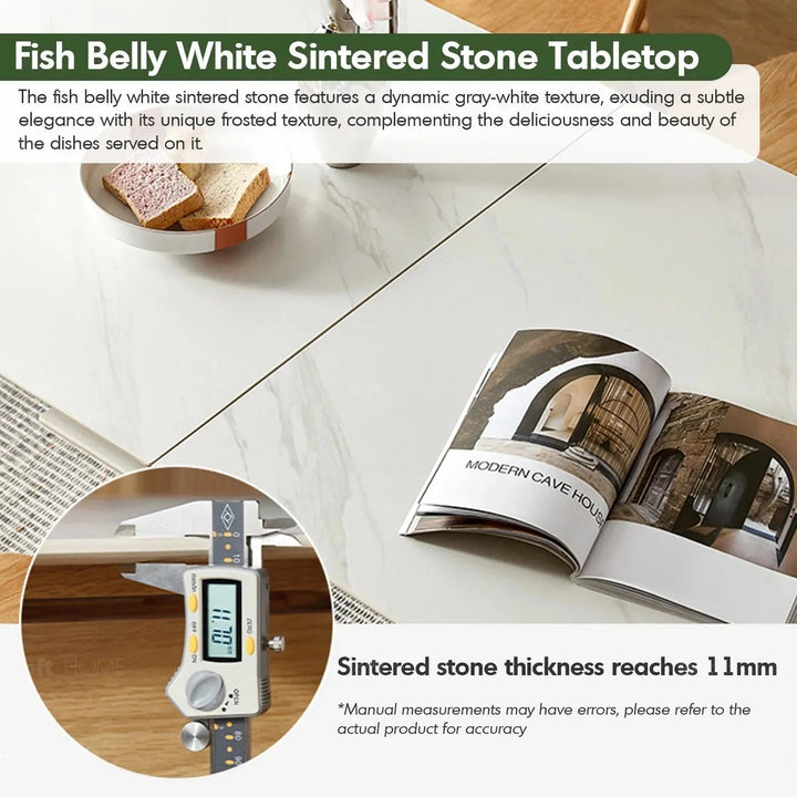 Scandinavian Extendable Sintered Stone Dining Table GRACEFUL CHARM