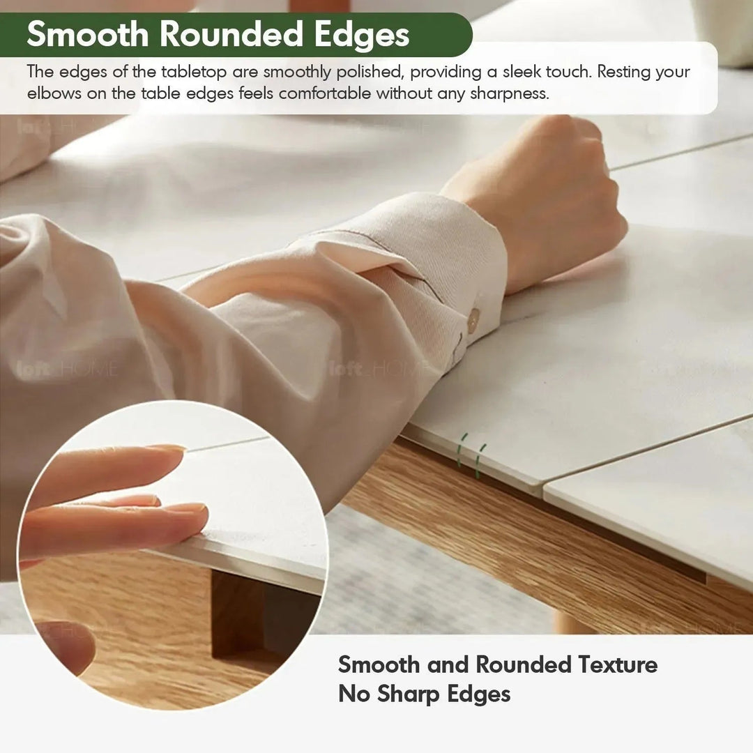 Scandinavian Extendable Sintered Stone Dining Table GRACEFUL CHARM