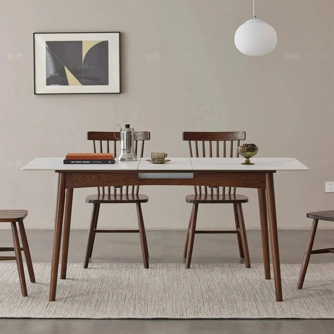 Scandinavian extendable sintered stone dining table graceful charm detail 5.