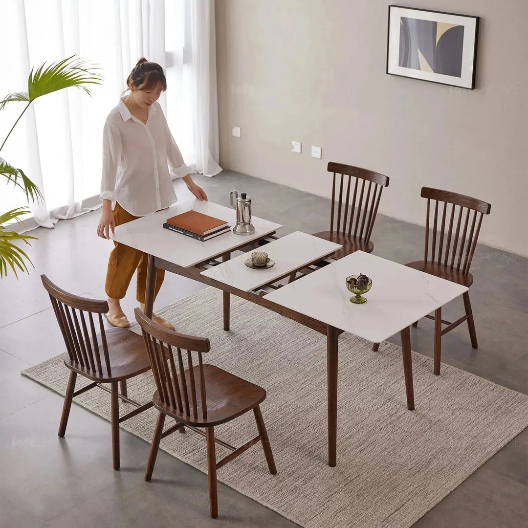 Scandinavian Extendable Sintered Stone Dining Table GRACEFUL CHARM
