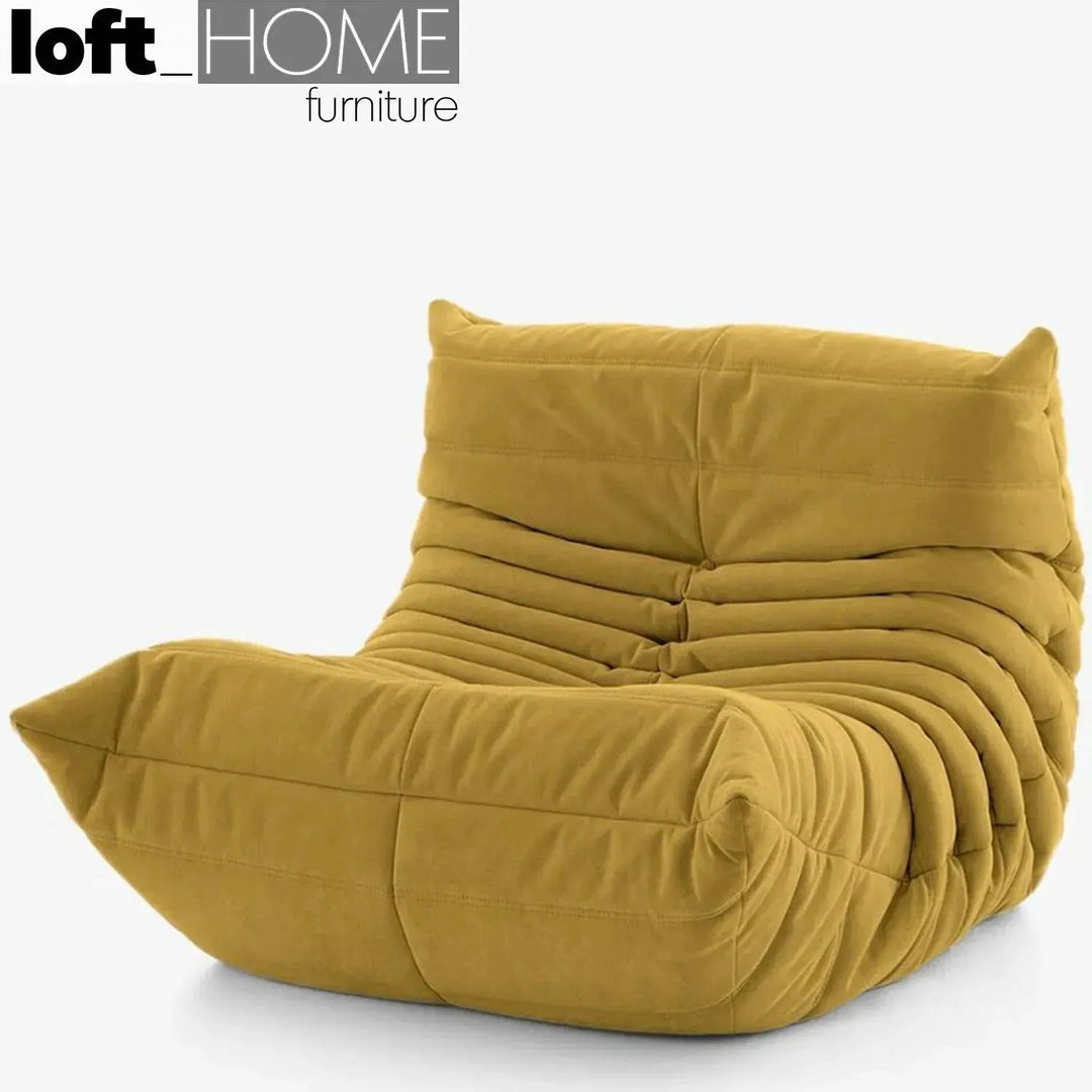 Contemporary fabric modular 1 seater sofa cater detail 2.