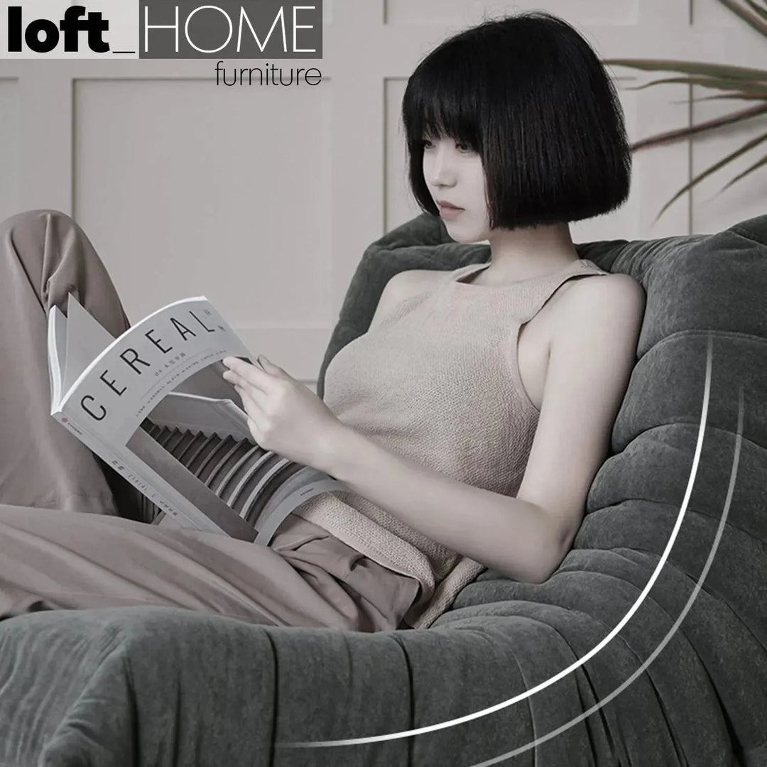 Contemporary fabric modular 1 seater sofa cater detail 22.