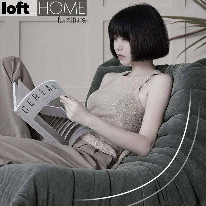 Contemporary fabric modular 1 seater sofa cater detail 22.