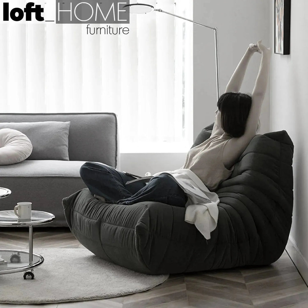 Bauhaus fabric modular 1 seater sofa cater detail 20.