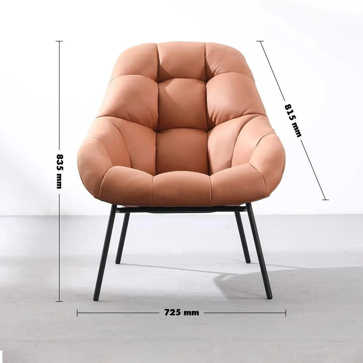 Modern Fabric 1 Seater Sofa MANGO