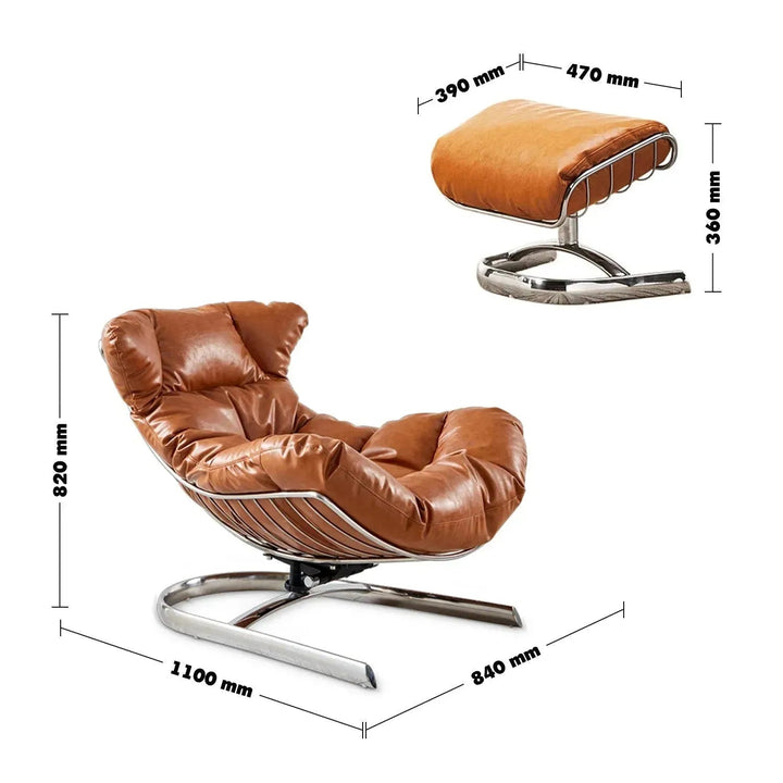 Industrial Fabric 1 Seater Sofa With Ottoman VENUS