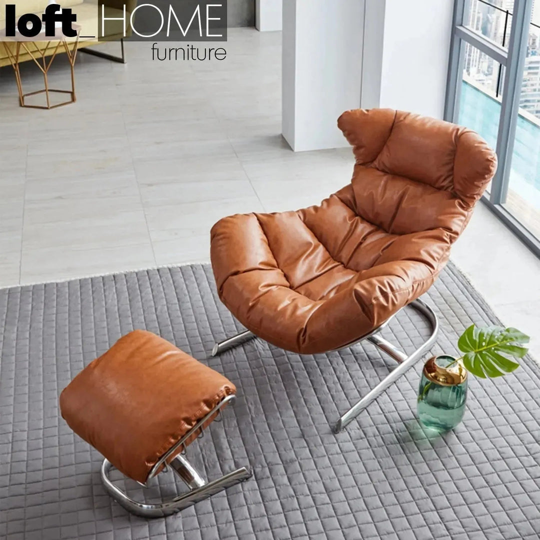 Industrial Fabric 1 Seater Sofa With Ottoman VENUS