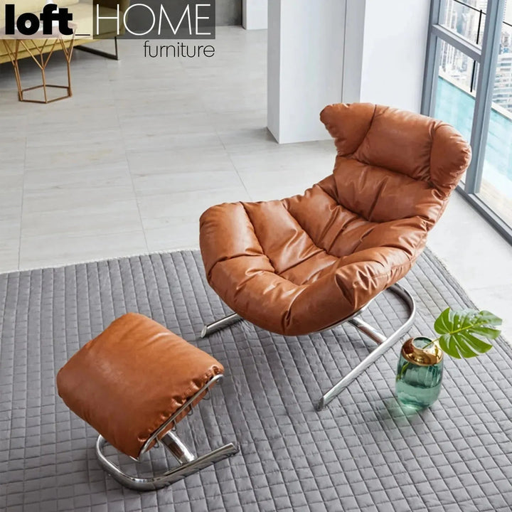 Industrial Fabric 1 Seater Sofa With Ottoman VENUS