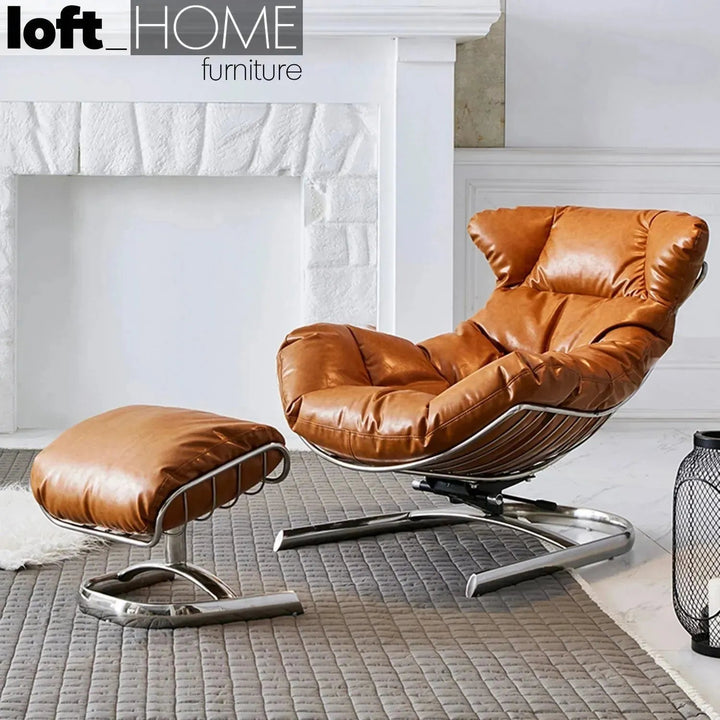 Industrial Fabric 1 Seater Sofa With Ottoman VENUS