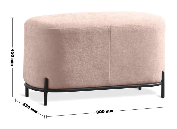 Modern Fabric Ottoman LUCIA