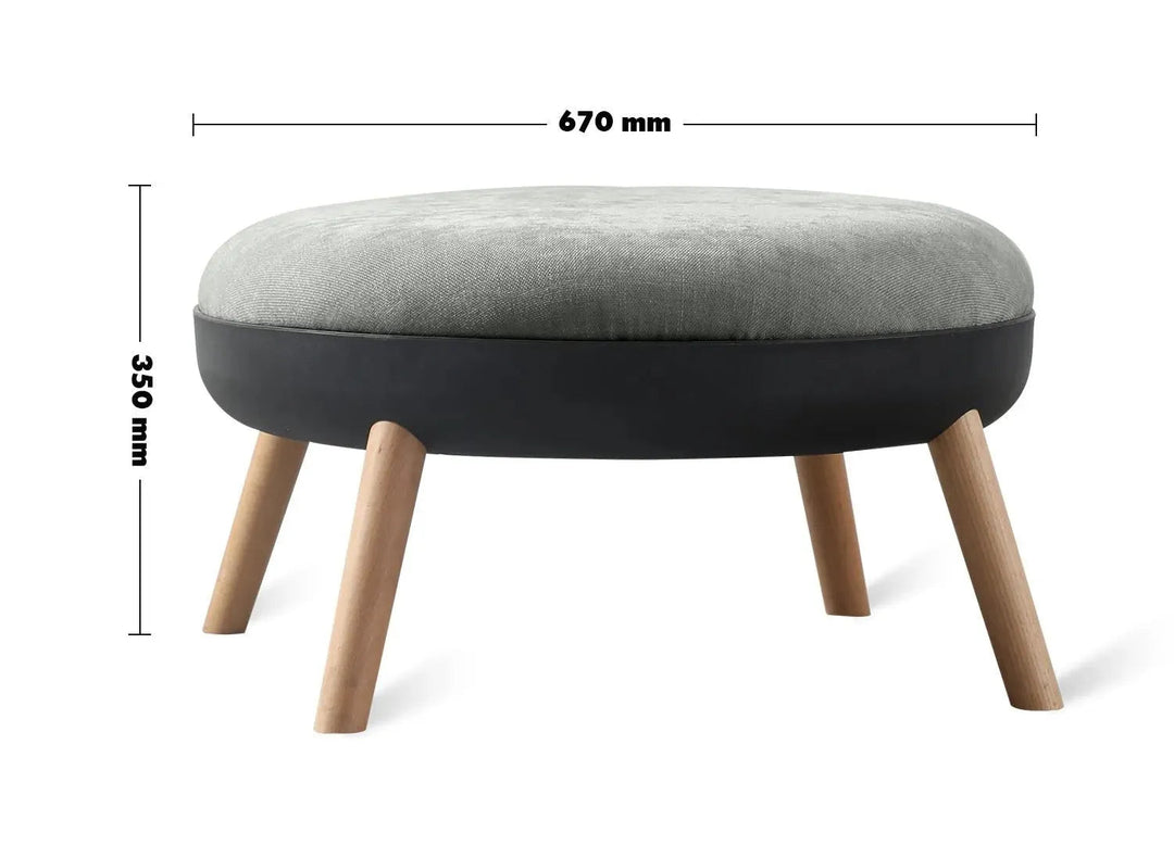 Modern Fabric Ottoman MAKRON