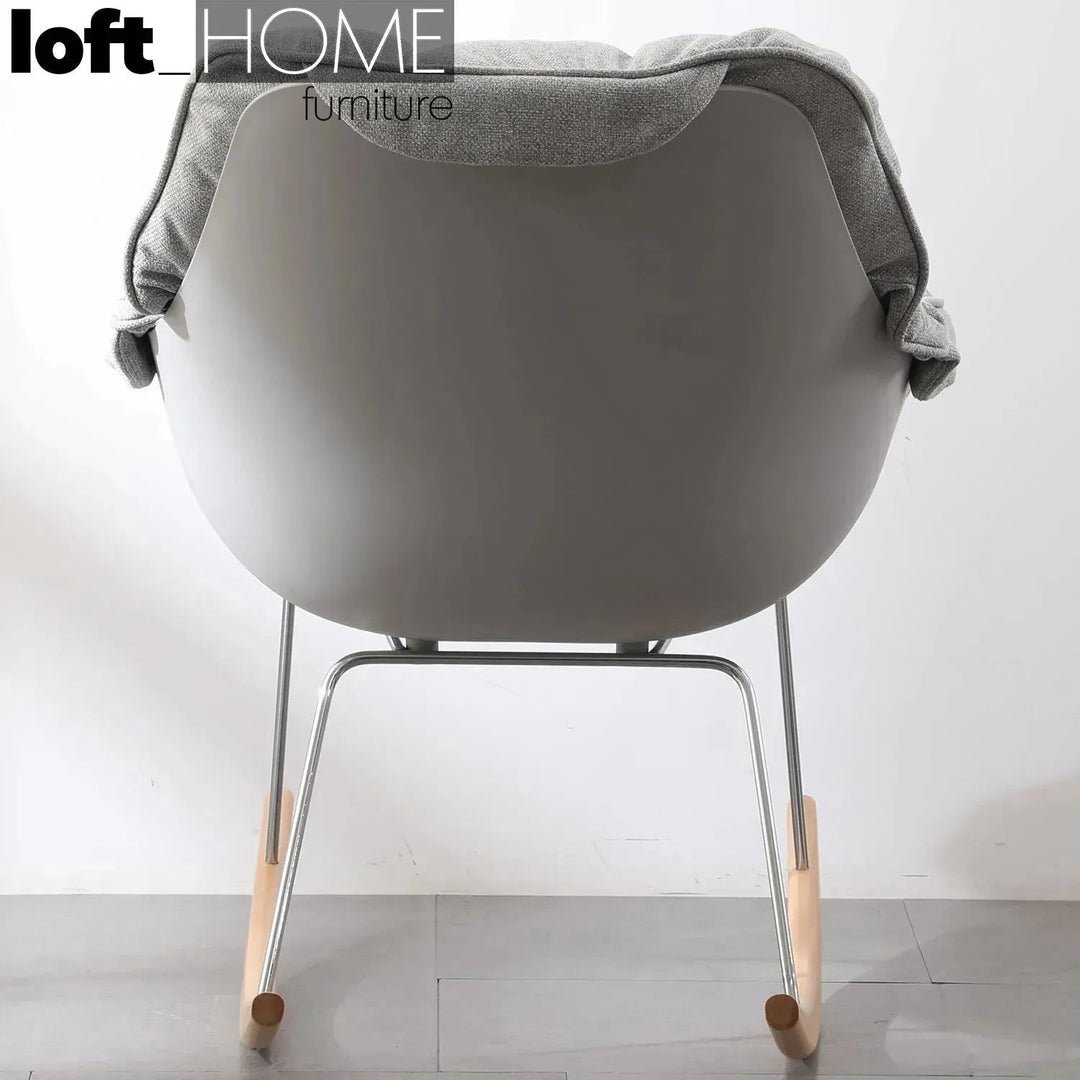 Scandinavian fabric rocking 1 seater sofa kai in real life style.