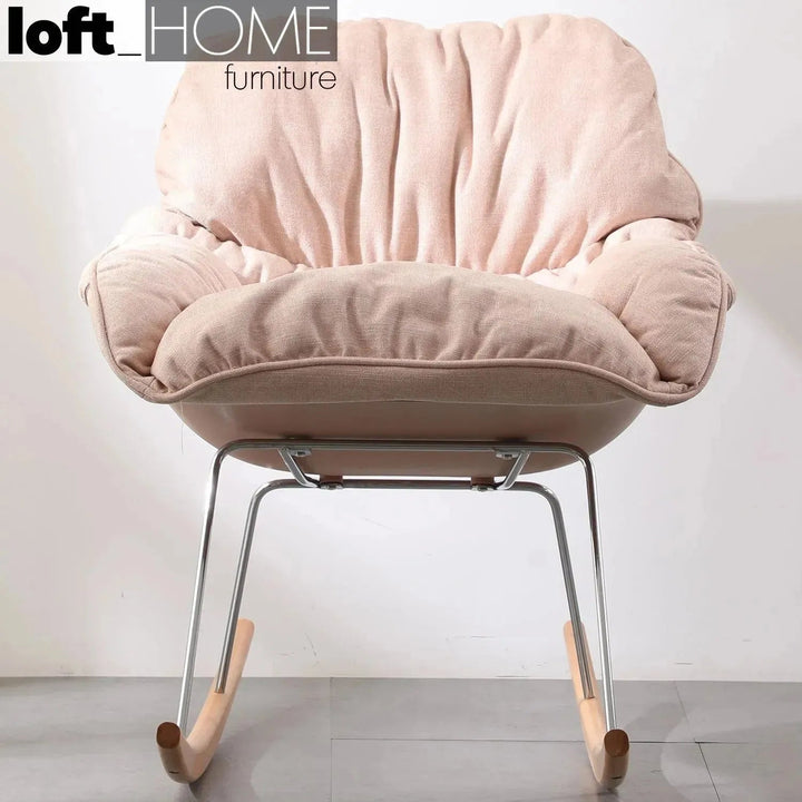 Scandinavian Fabric Rocking 1 Seater Sofa KAI