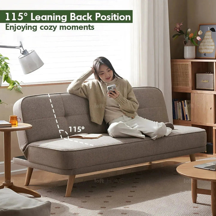 Scandinavian fabric sofa bed flexi in details.
