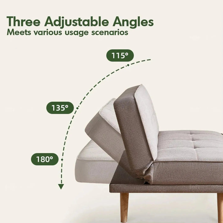 Scandinavian fabric sofa bed flexi with context.