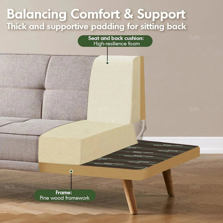 Scandinavian Fabric Sofa Bed FLEXI