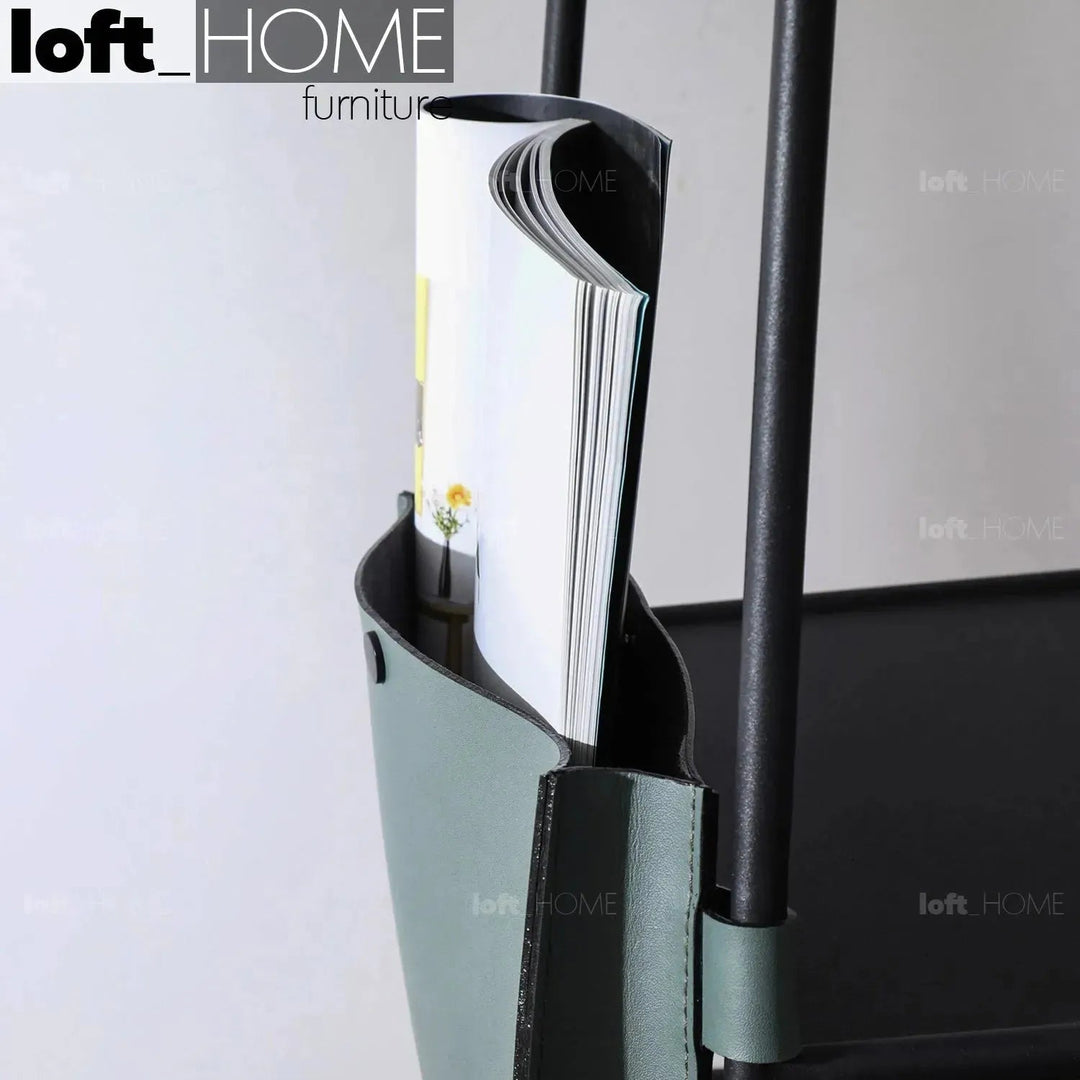 Industrial Glass Top Side Table VENA