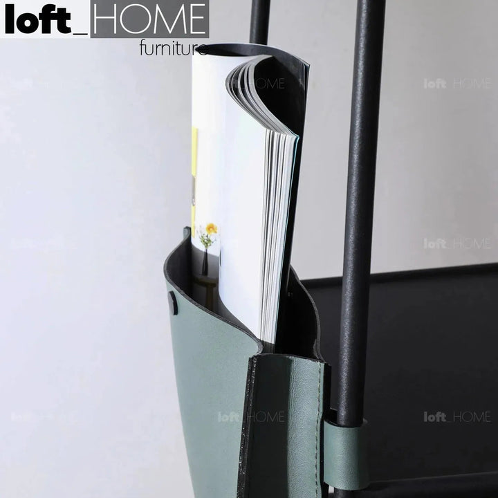 Industrial Glass Top Side Table VENA