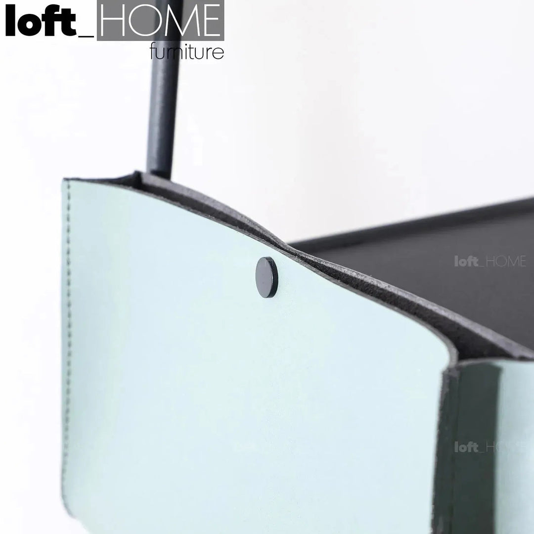 Industrial Glass Top Side Table VENA