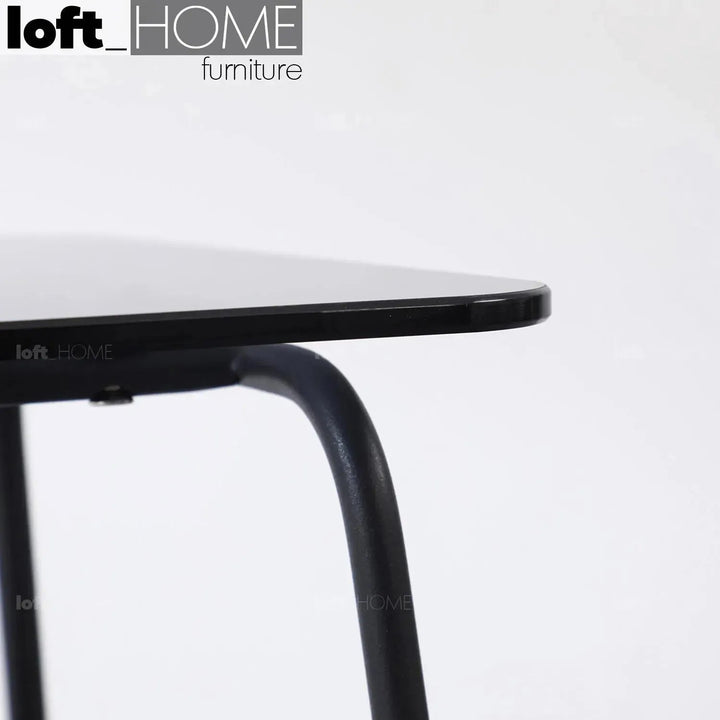 Industrial Glass Top Side Table VENA