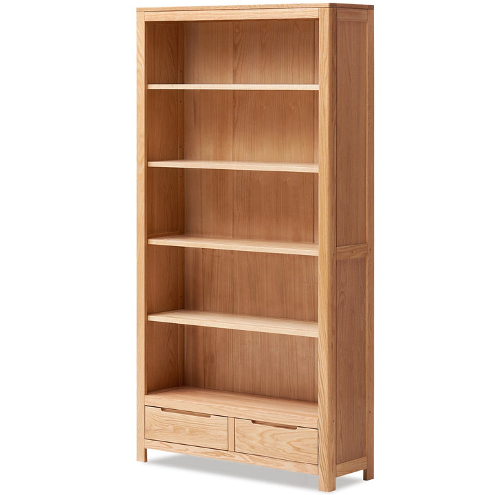 Scandinavian oak wood bookshelf norway conceptual design.