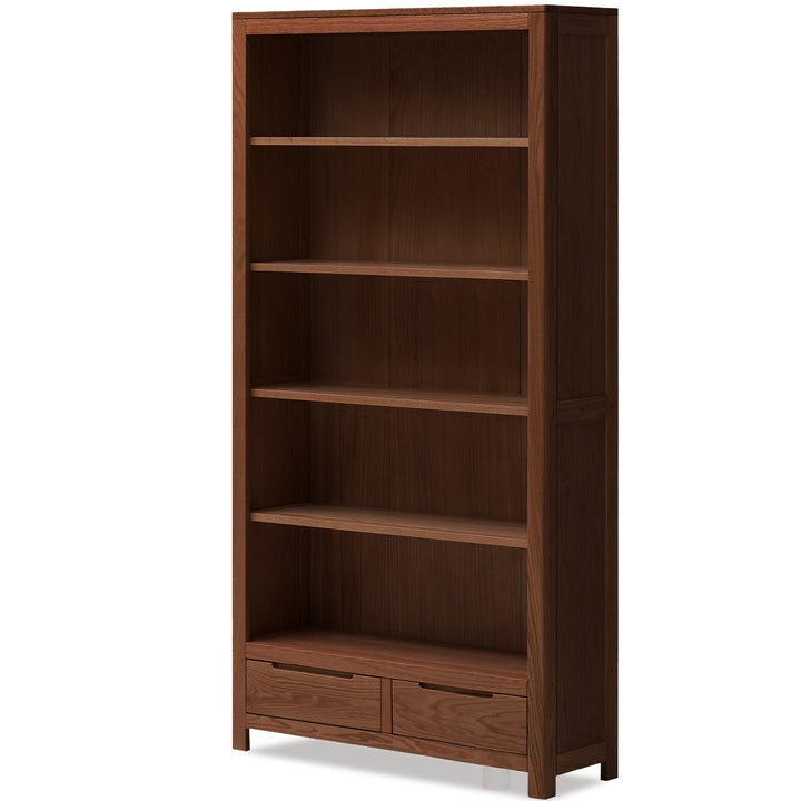 Scandinavian oak wood bookshelf norway detail 1.