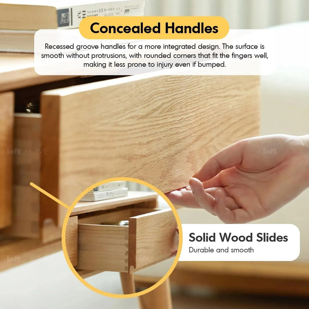 Scandinavian Oak Wood Coffee Table ROSETTA