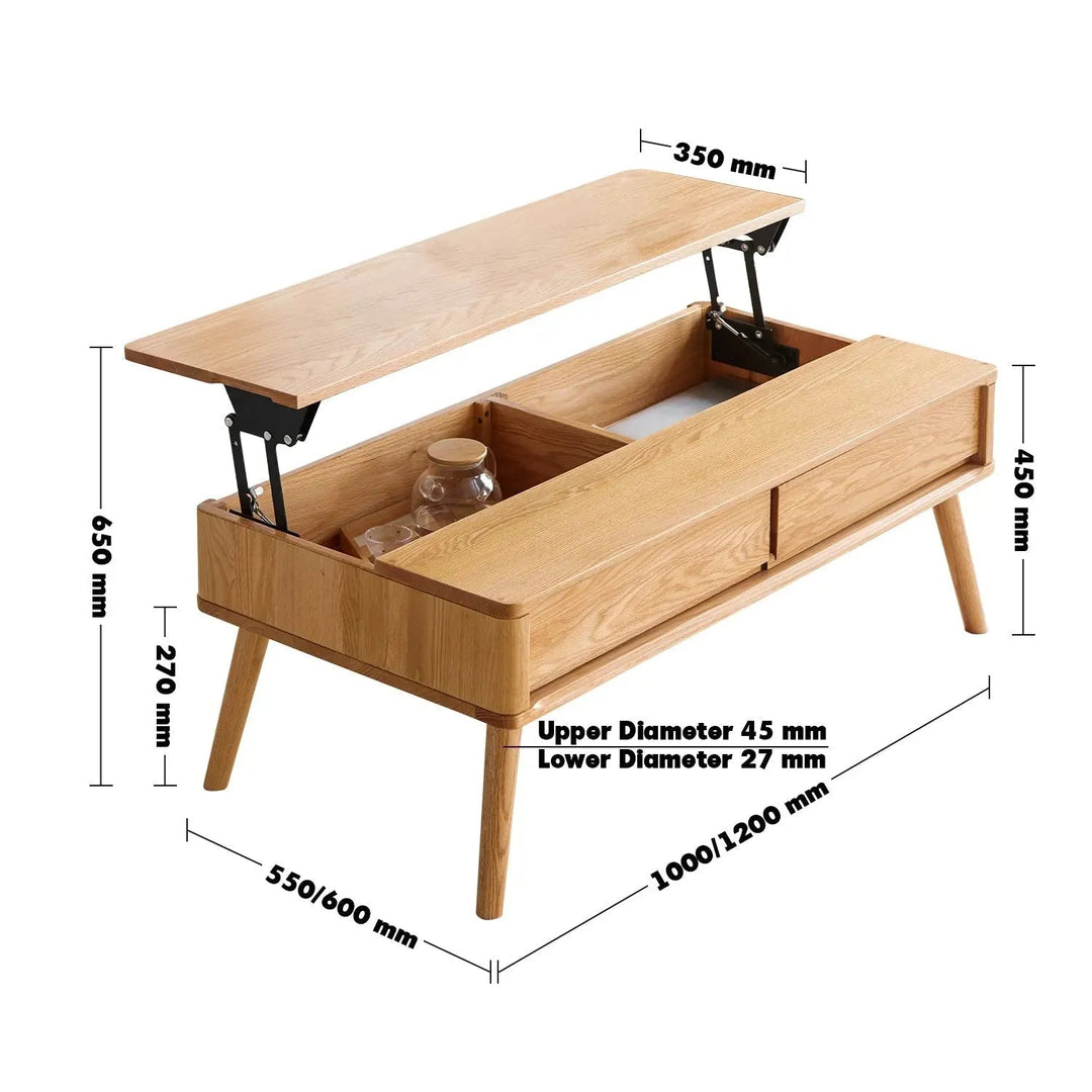 Scandinavian oak wood coffee table rosetta size charts.