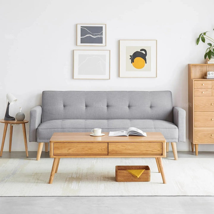 Scandinavian Oak Wood Coffee Table ROSETTA