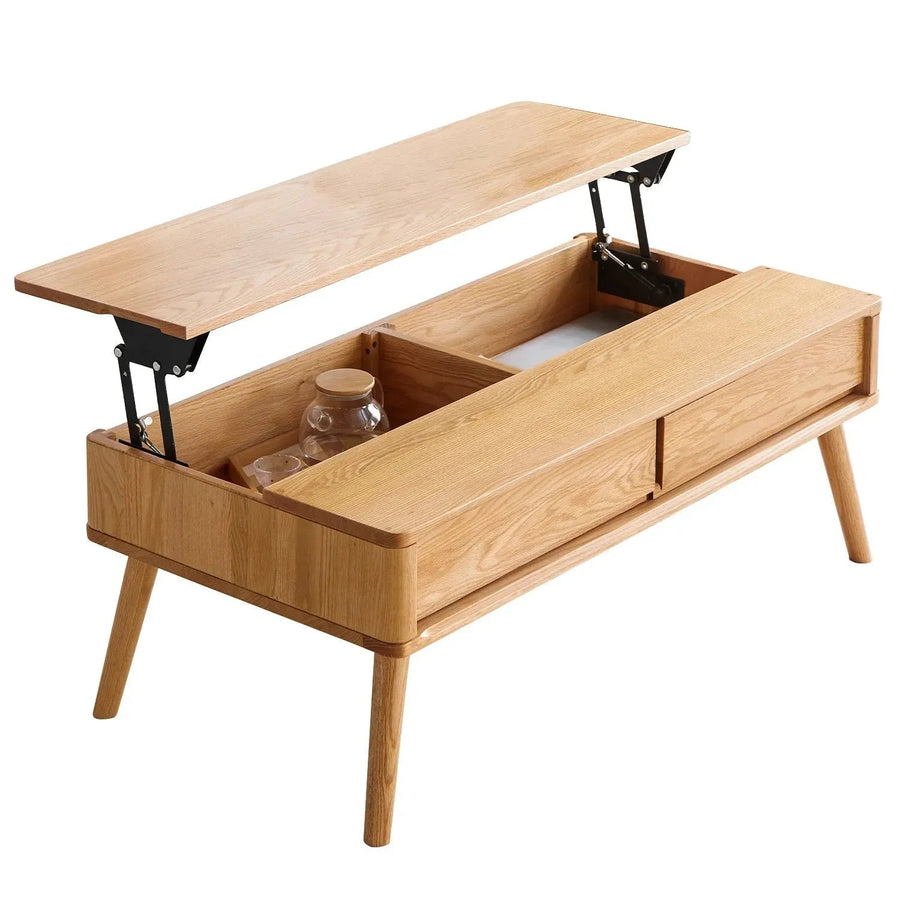 Scandinavian Oak Wood Coffee Table ROSETTA