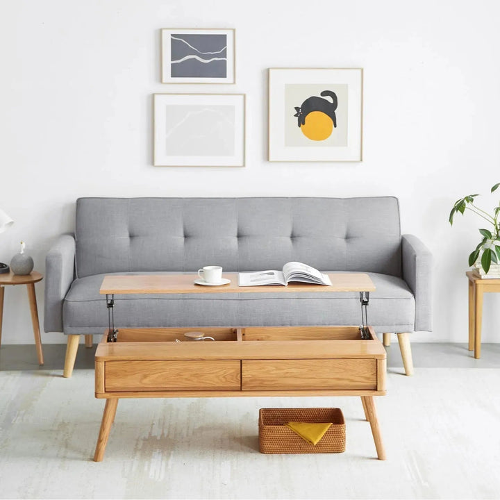 Scandinavian Oak Wood Coffee Table ROSETTA