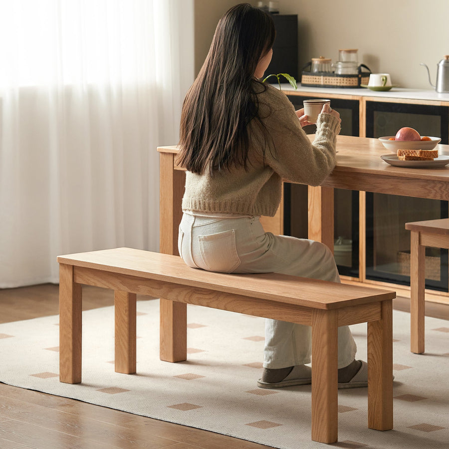 Scandinavian Oak Wood Dining Bench JAMO