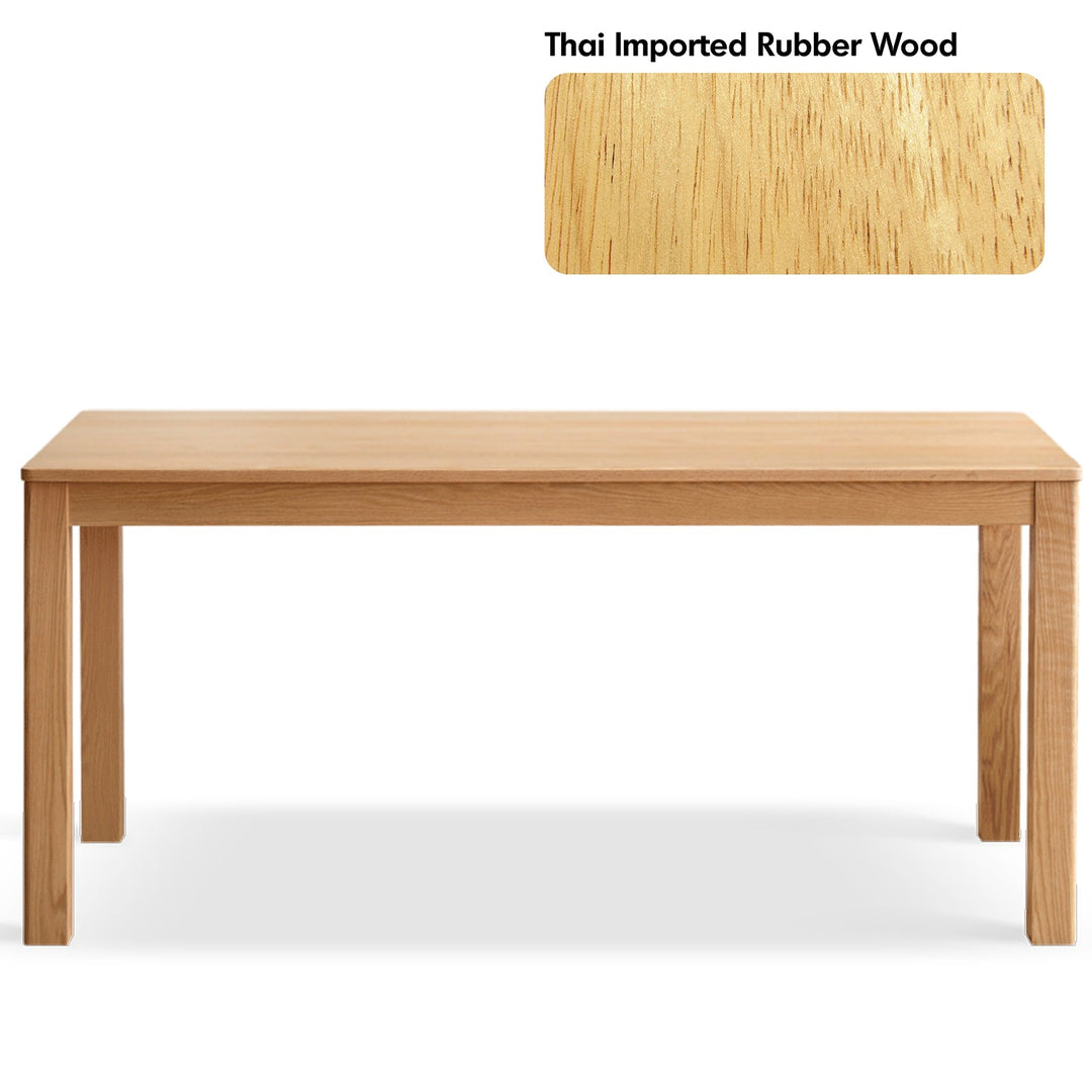 Scandinavian oak wood dining table elm detail 5.