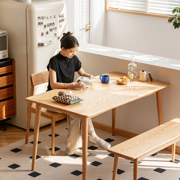 Scandinavian Oak Wood Dining Table GREEN