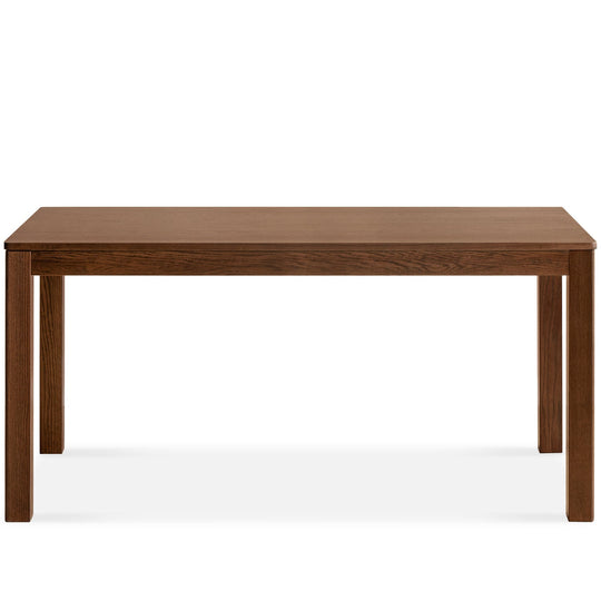 Scandinavian oak wood dining table walden in white background.