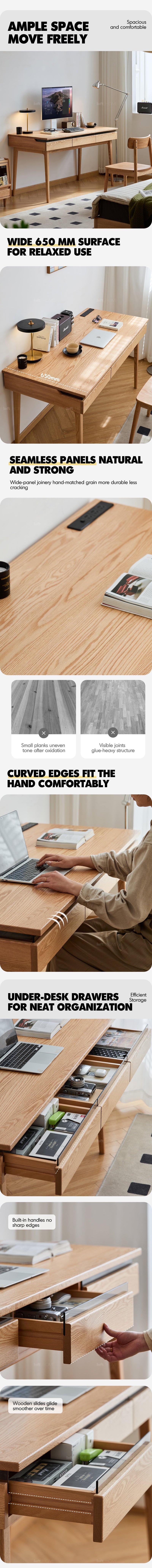 Minimalist Oak Wood Study Table FLOATING LIGHT More Details and Instruction_2