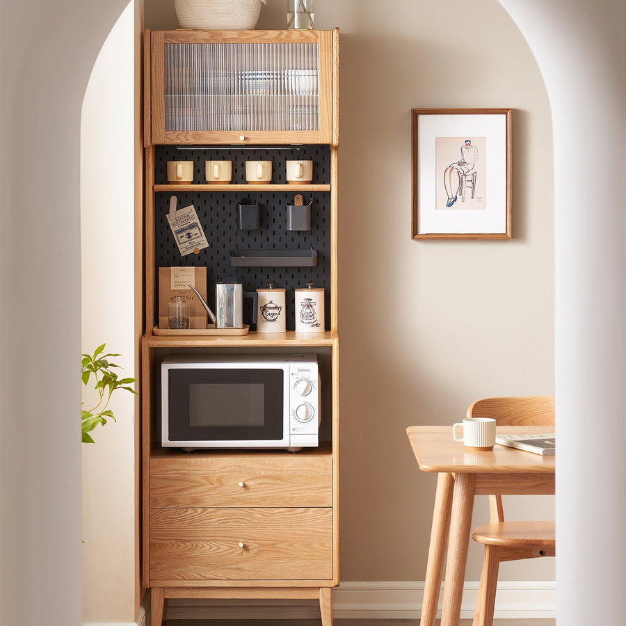 Scandinavian oak wood kitchen cabinet hemu primary product view.