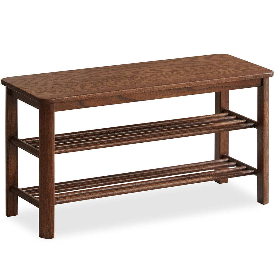 Japandi Oak Wood Shoe Shelf FUJI WALNUT