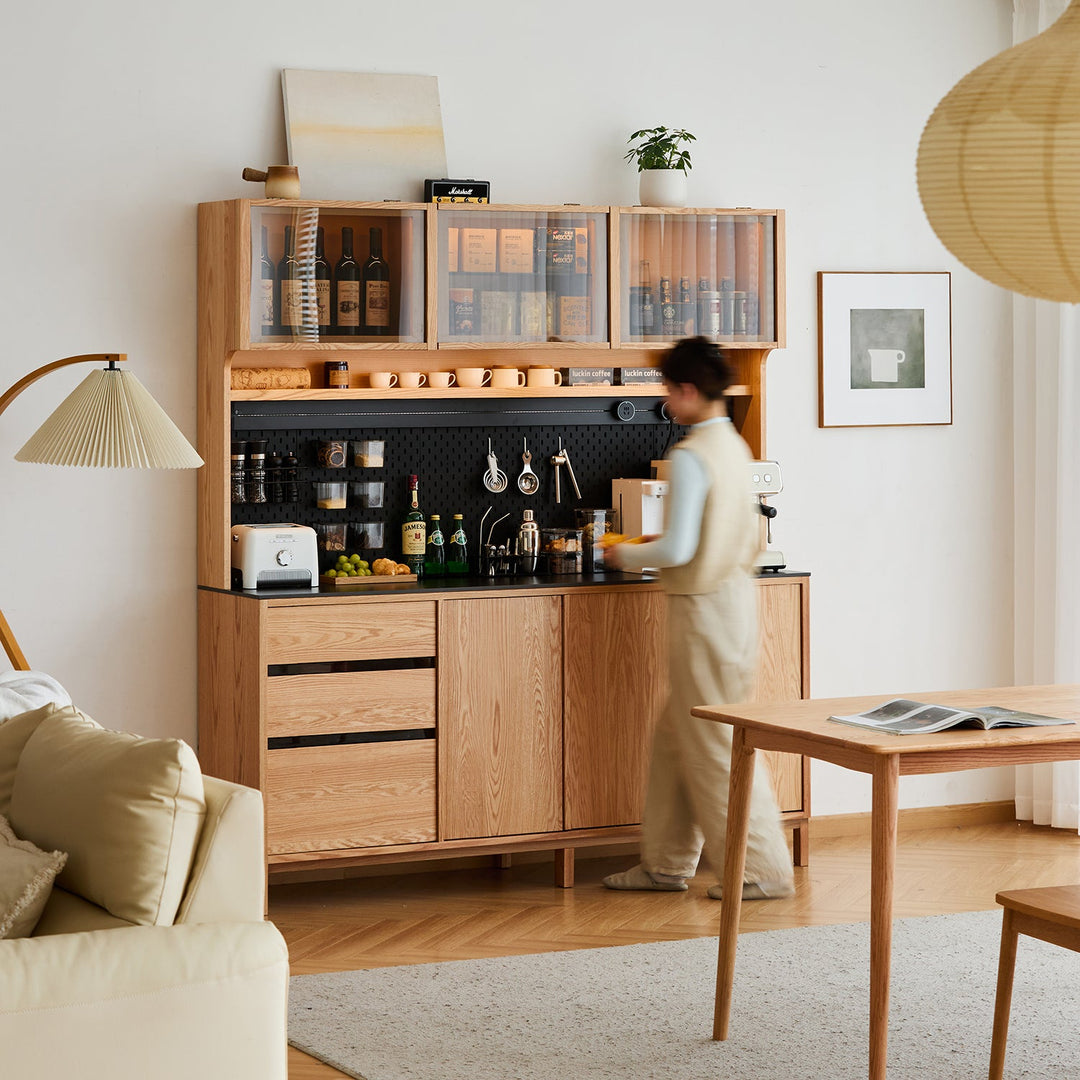 Scandinavian Oak Wood Side Cabinet LUMEN