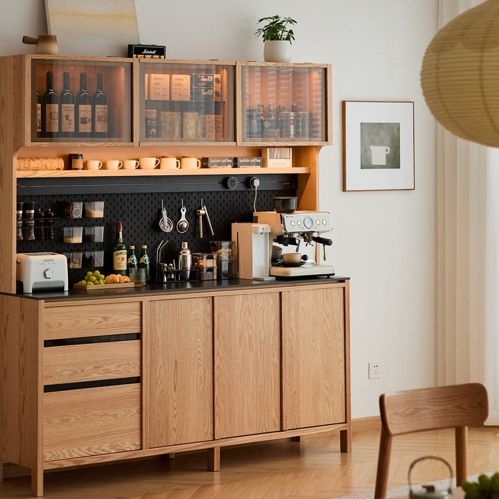 Scandinavian Oak Wood Side Cabinet LUMEN