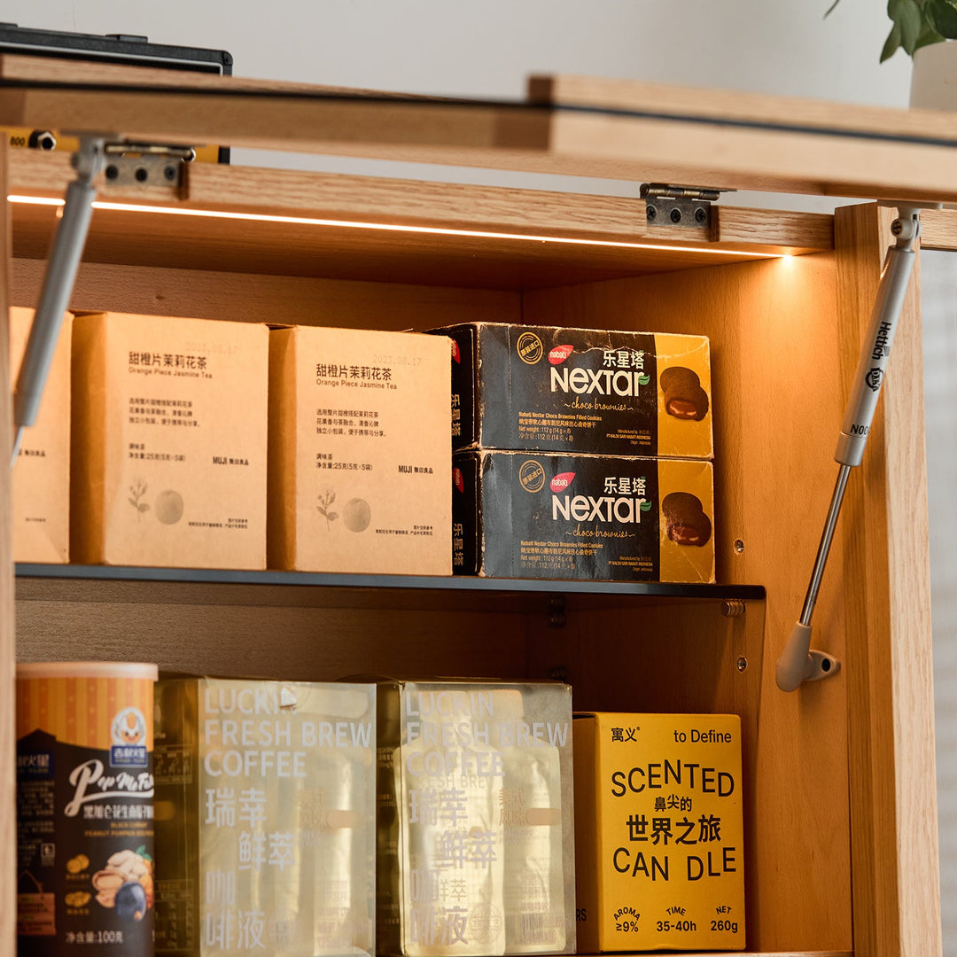 Scandinavian Oak Wood Side Cabinet LUMEN