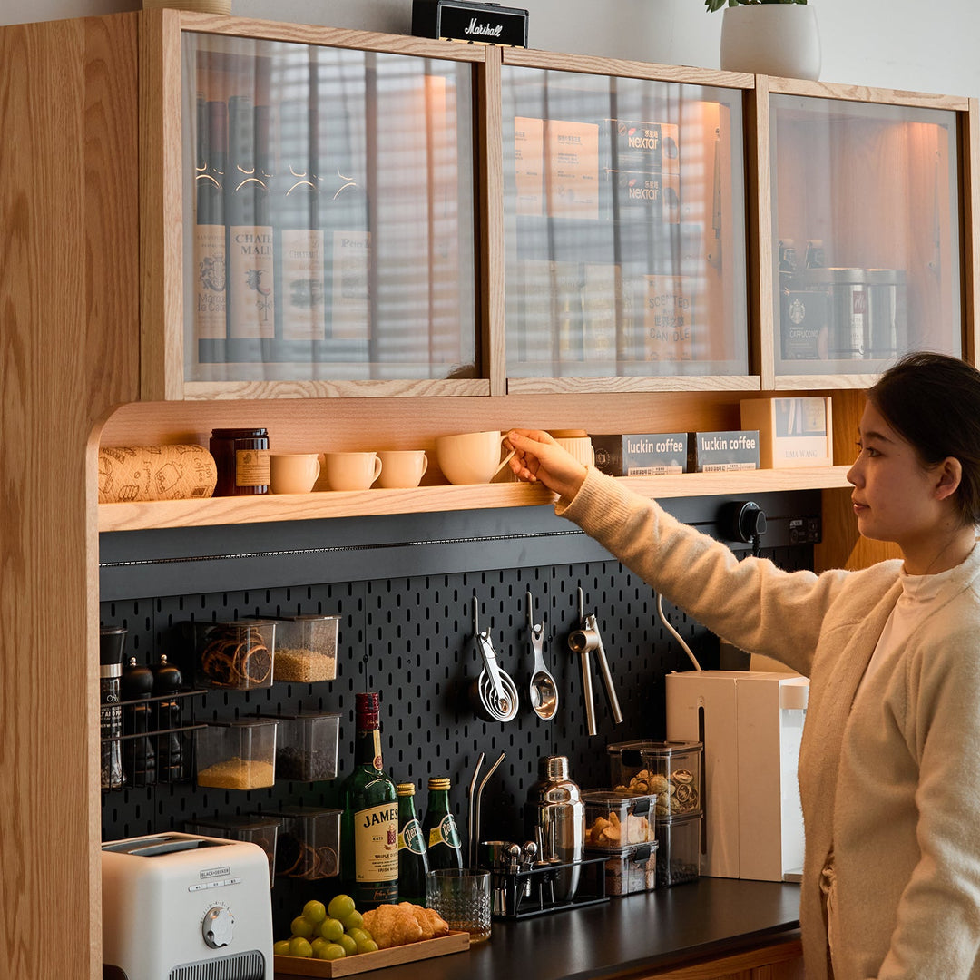 Scandinavian Oak Wood Side Cabinet LUMEN