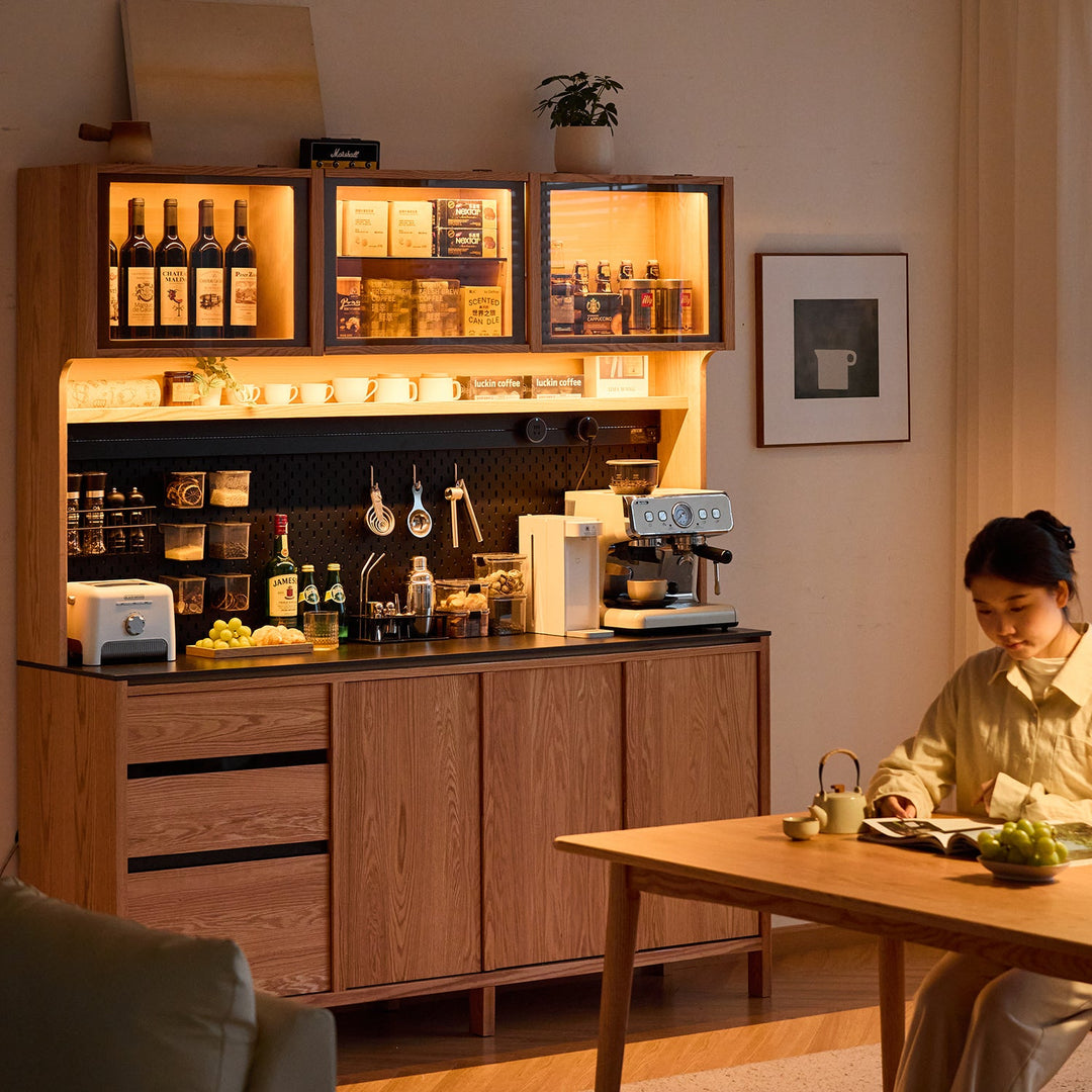 Scandinavian Oak Wood Side Cabinet LUMEN