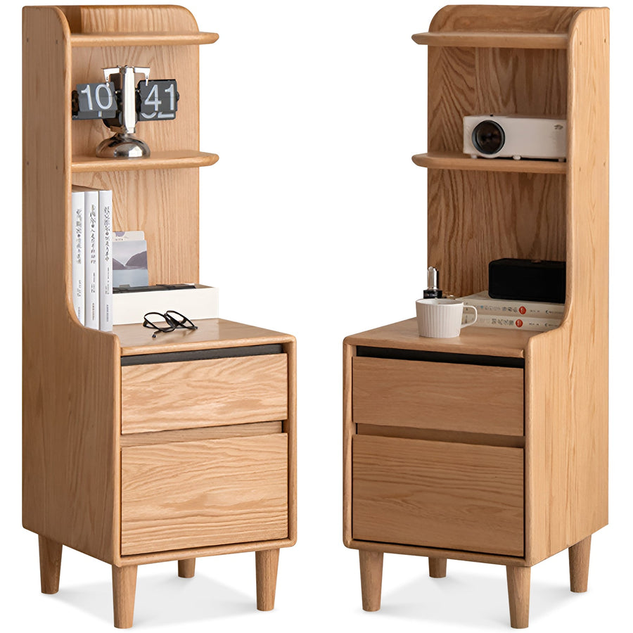 Scandinavian Oak Wood Side Table Shelf LUMA