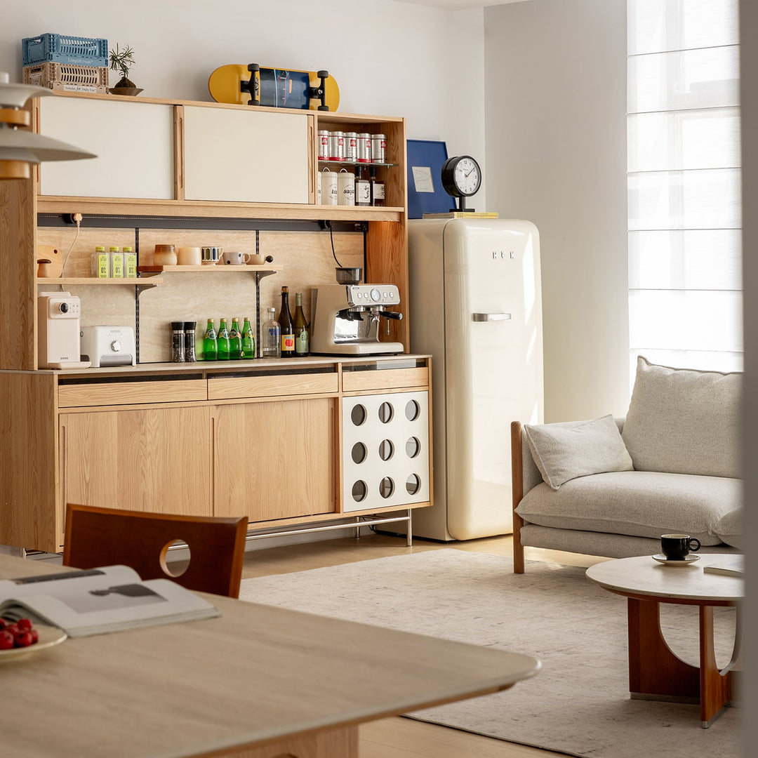 Scandinavian oak wood sintered stone storage side cabinet timeless size charts.