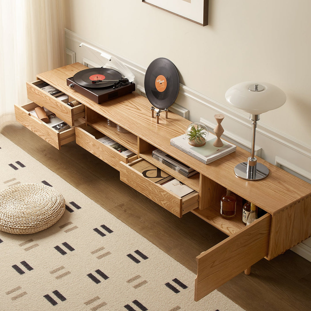 Scandinavian oak wood tv console berry size charts.