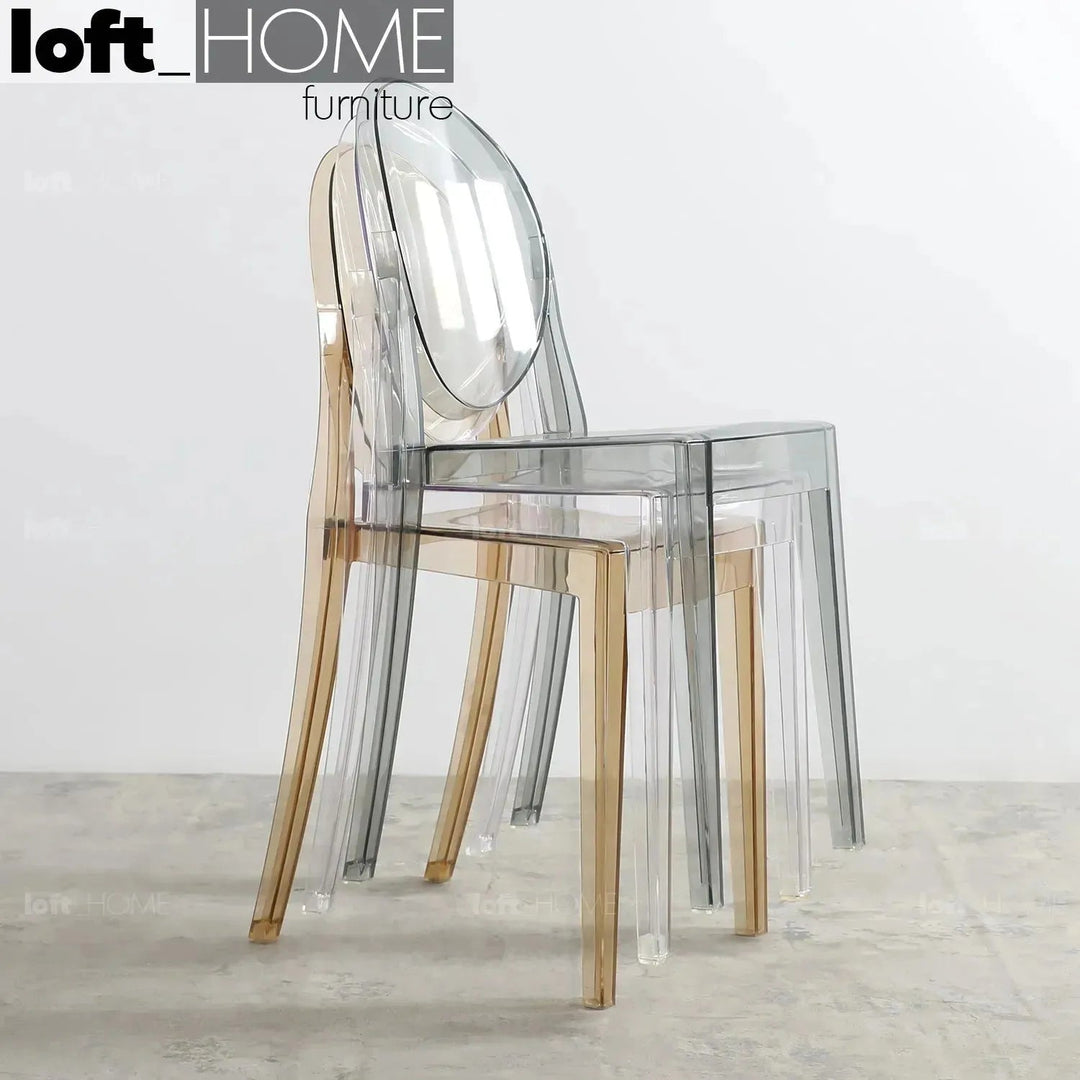 Contemporary Plastic Dining Chair GHOST VEE